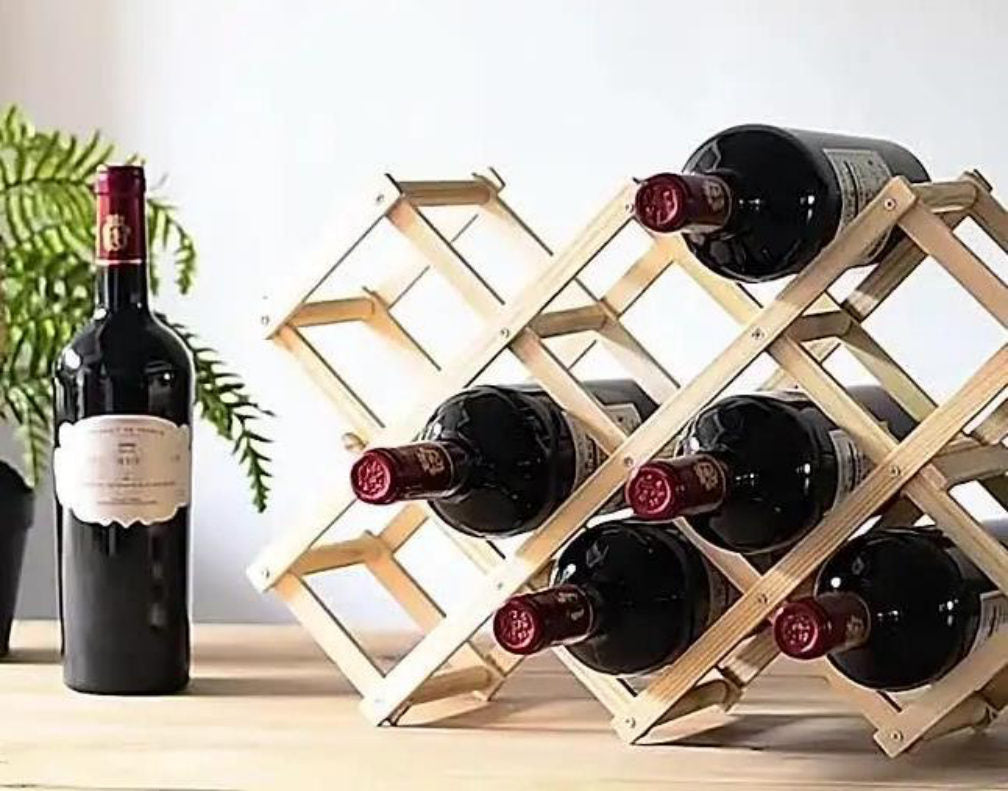 Estante plegable para botellas
