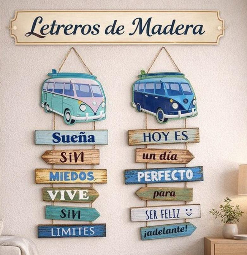 Letrero de madera decorativo