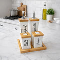 Set de dispensador de aceite y condimenteros