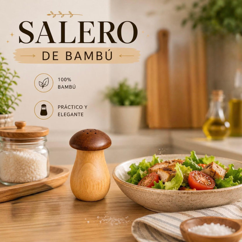 Salero de bambú
