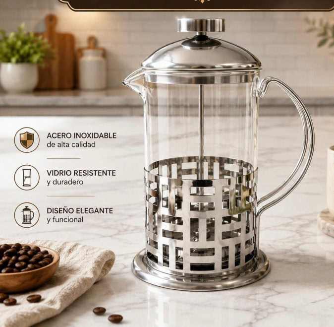 Prensa francesa de acero inoxidable 800 ml