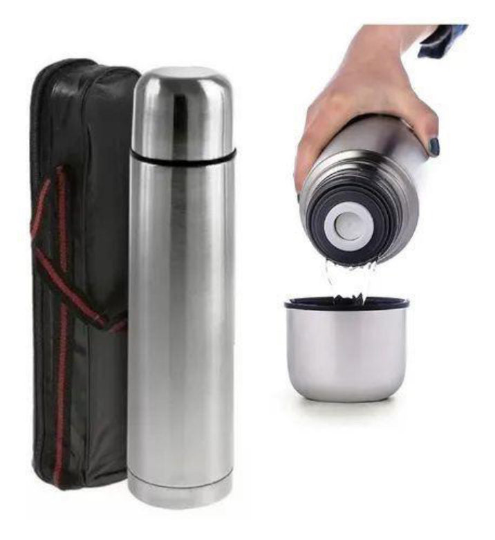 Termo de aluminio con funda