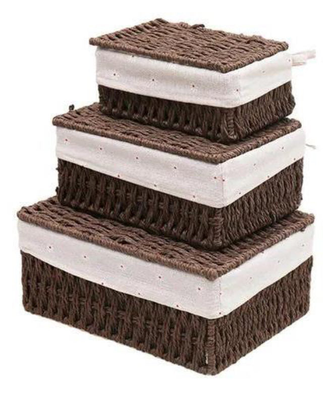 Pack de 3 cajas con tapa