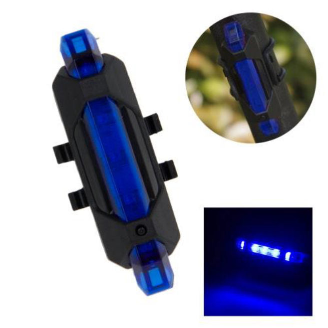 Luz trasera para bicicleta recargable