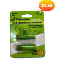 Par de pilas recargable usb
