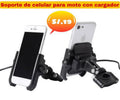 Soporte de celular para moto con cargador