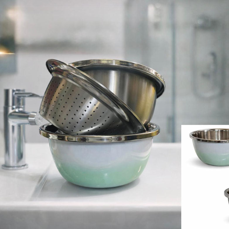 Juego de 2 Bowl con Colador – Acero Inoxidable