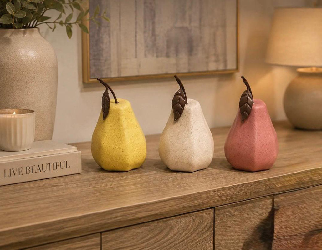 Adorno pera de cerámica 14cm