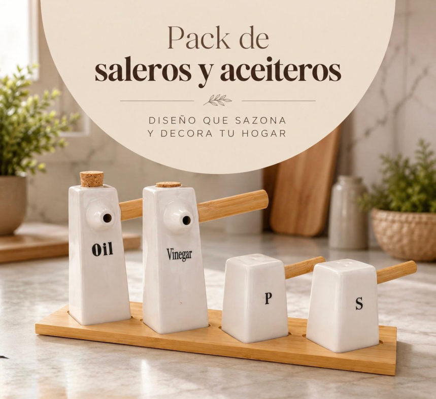 Pack de saleros y aceiteros