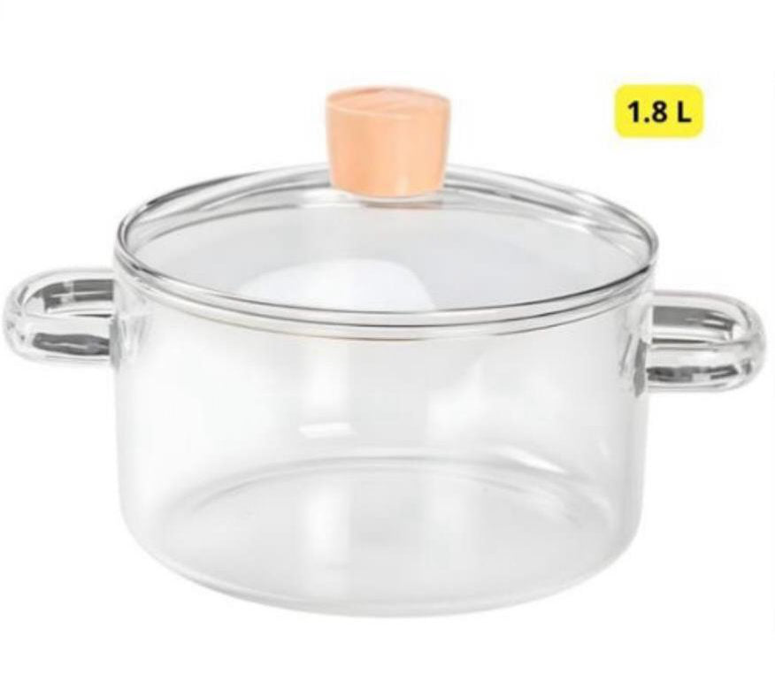 Olla de vidrio resistente al fuego