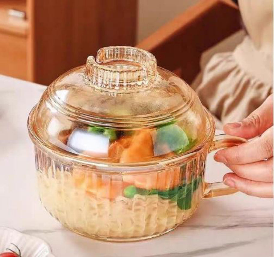 Bowl de vidrio con tapa