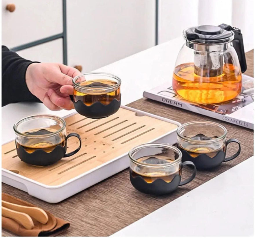 Set de Jarra Tetera Infusor con tazas