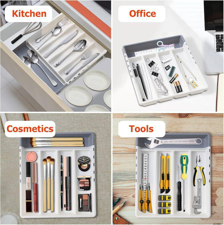 Organizador de cubiertos ajustable