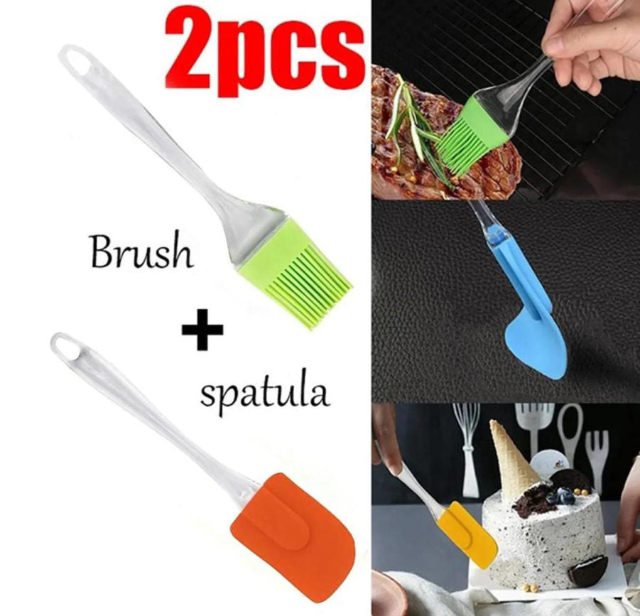 Brocha y espátula de silicona