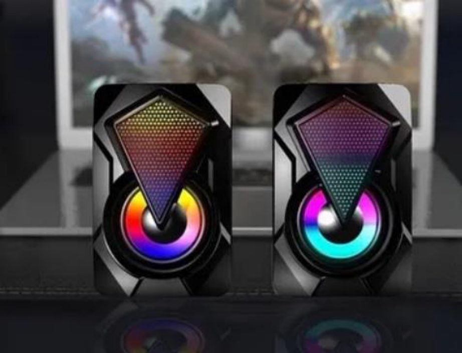 PARLANTES GAMER LUCES D450 RGB
