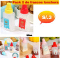 2 mini frascos para lonchera