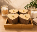 4 Cajas Organizadoras de bambú + Base
