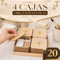4 cajas organizadoras con base