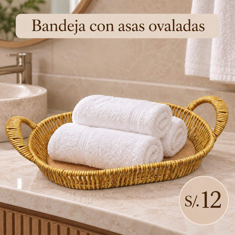 BANDEJA CON ASAS OVALADAS