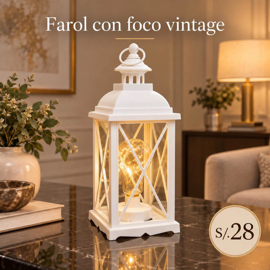 Farol con foco vintage