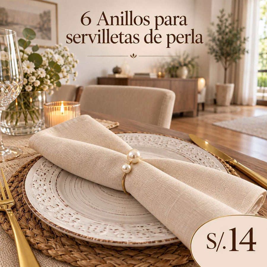 6 anillos para servilleta