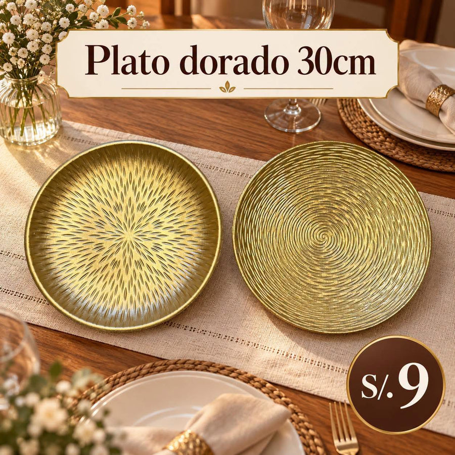 Plato dorado 30cm