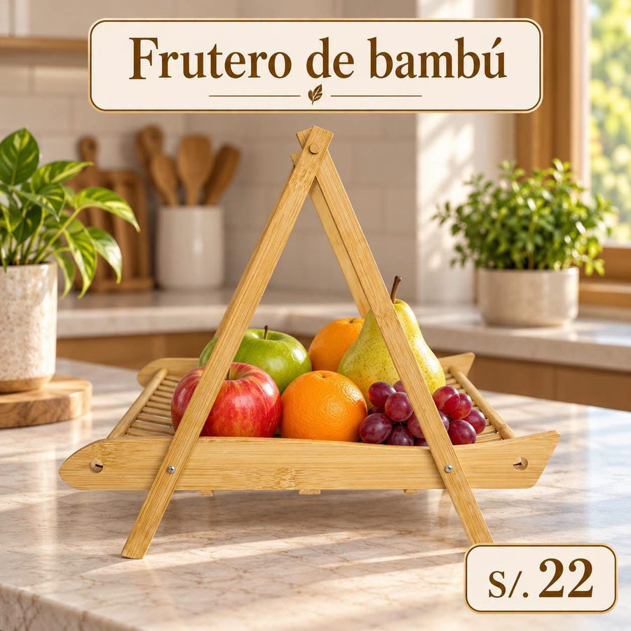 Frutero de bambú