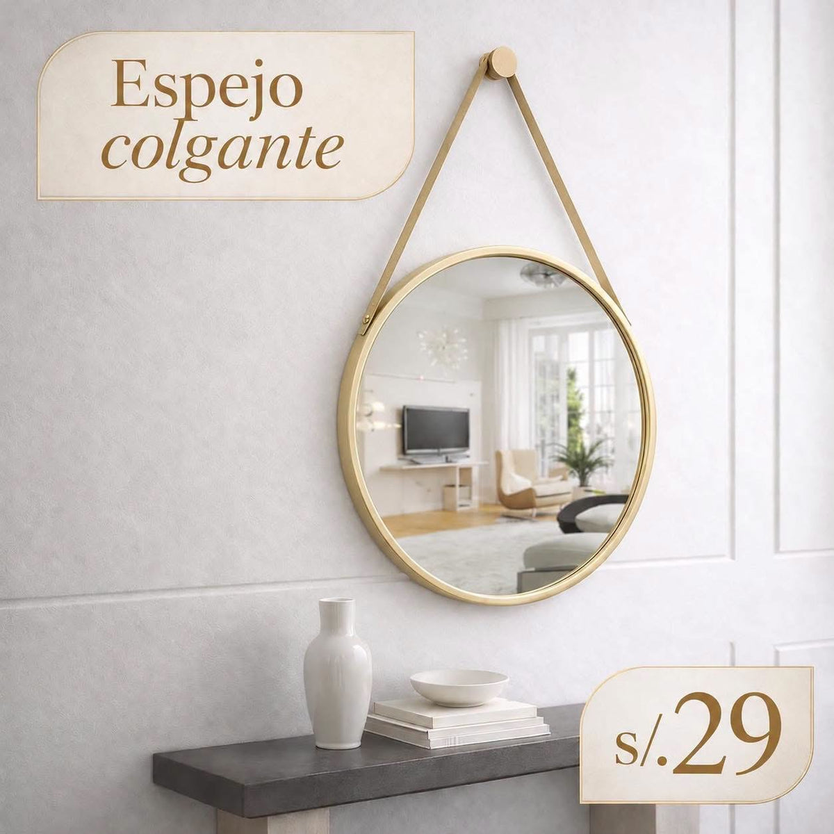 Espejo colgante 60cm