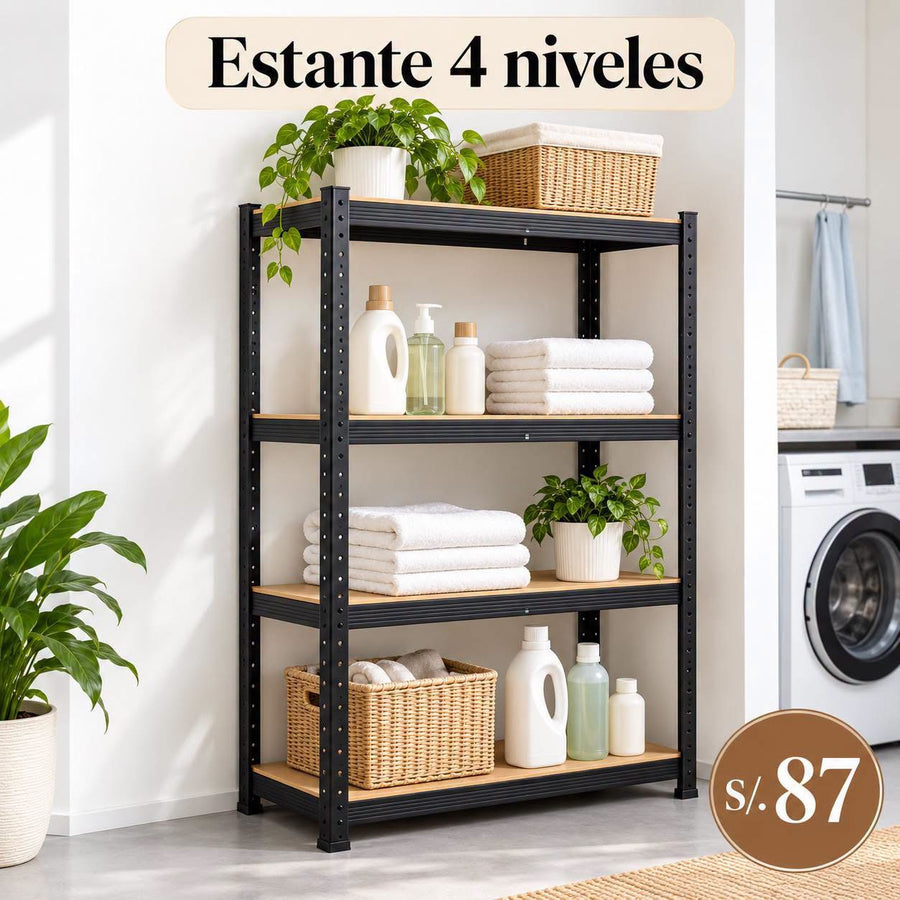 Estante multiuso de 4 niveles