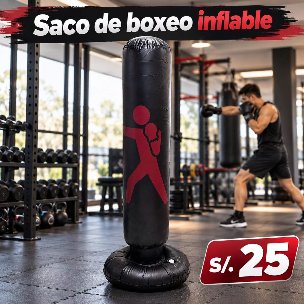 Saco de boxeo inflable