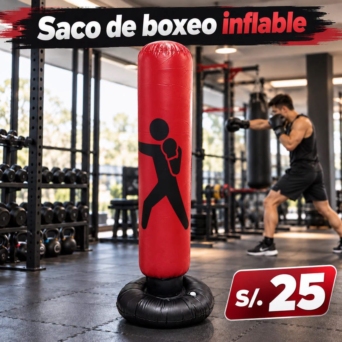 Saco de boxeo inflable