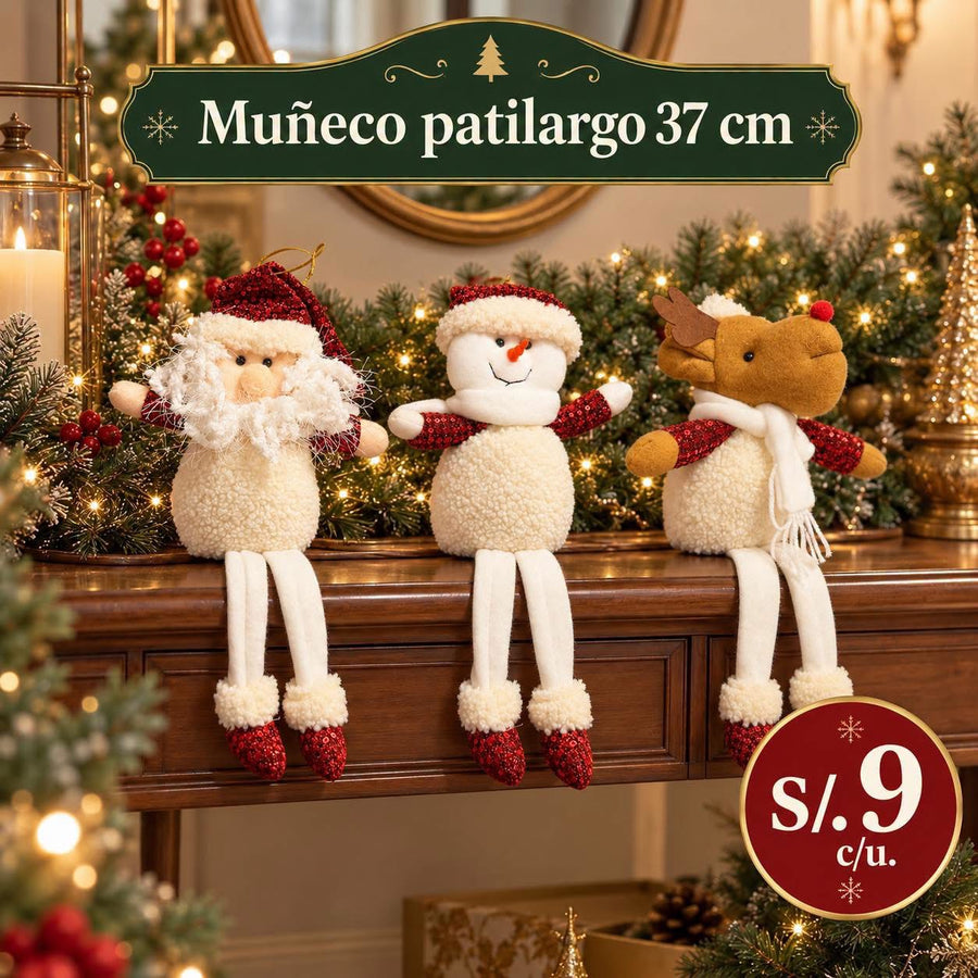 Muñeco patilargo de 37 cm