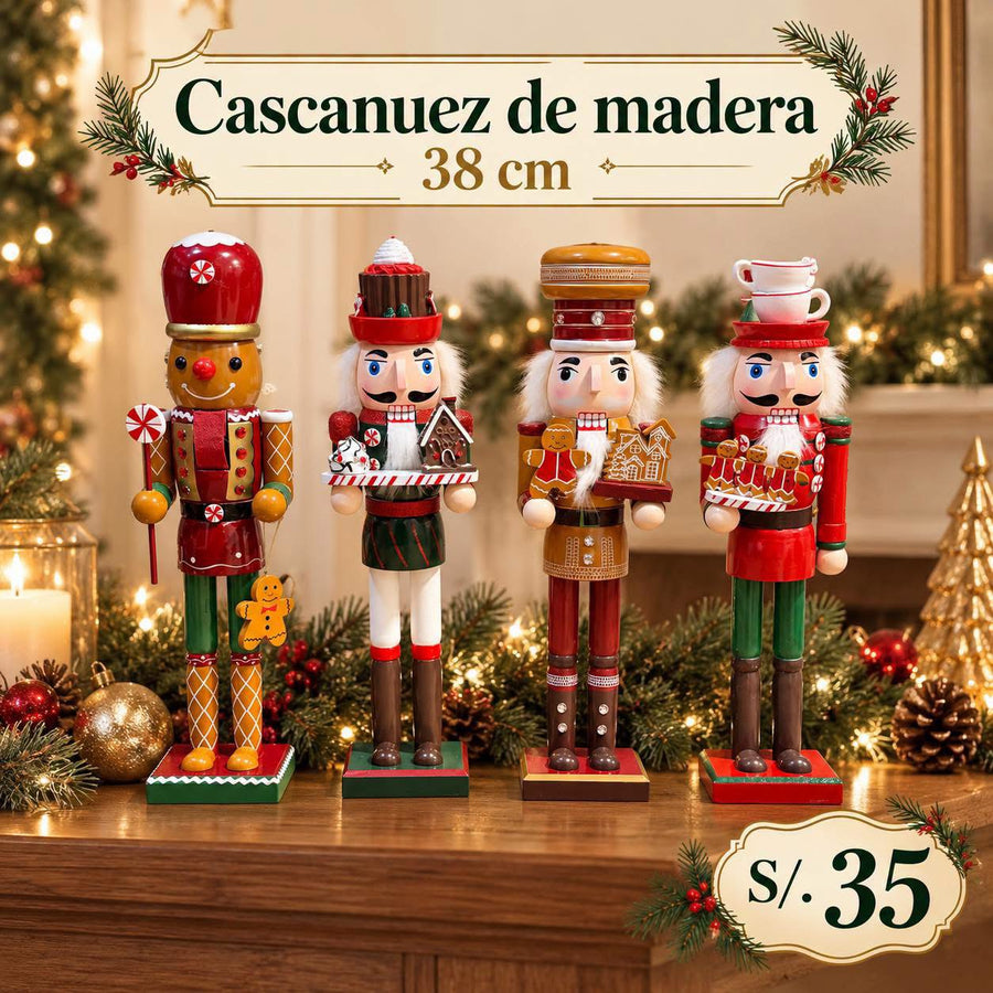 Soldado Cascanuez de madera de 38cm
