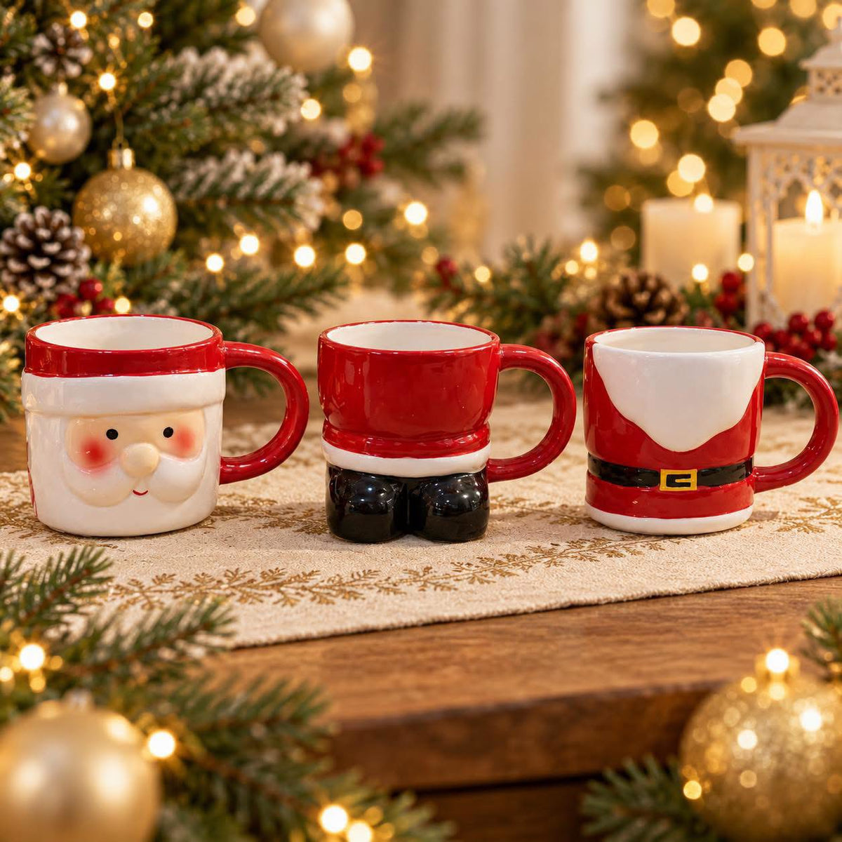 Set de 3 tazas navideñas