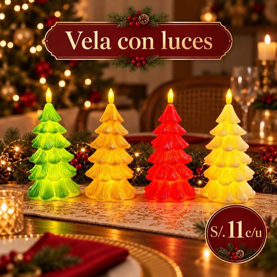 VELA CON LUCES