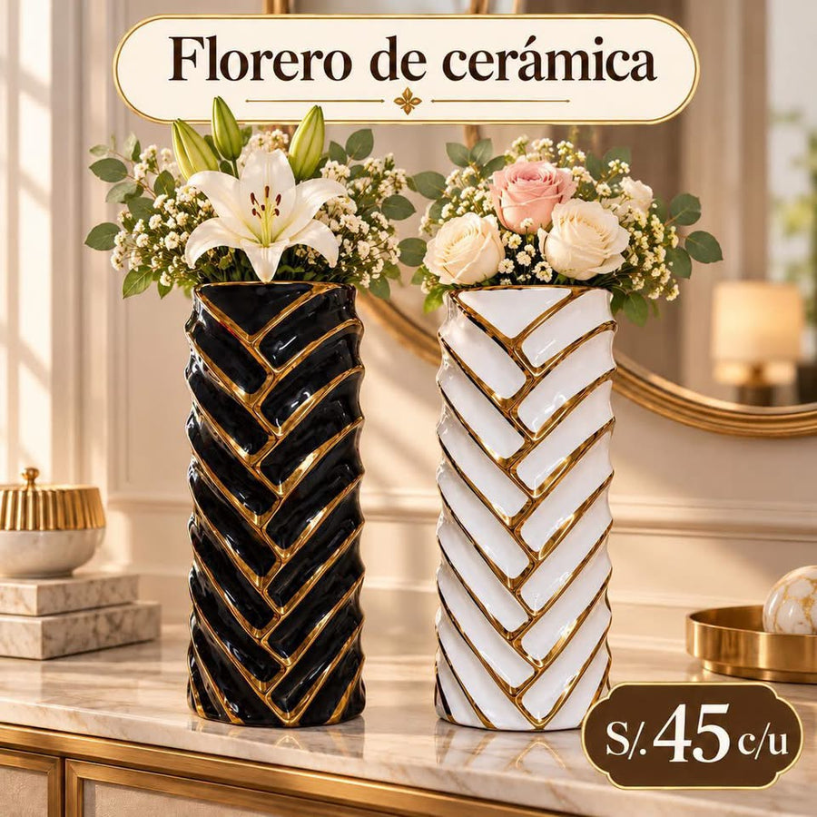 Florero de cerámica