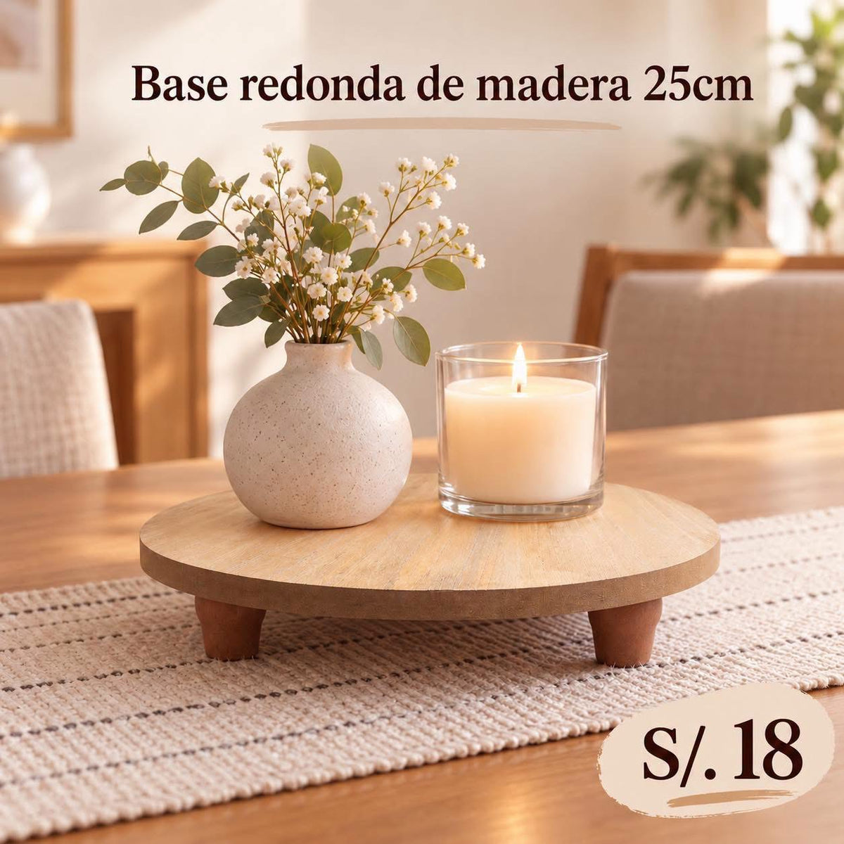 BASE REDONDA DE MADERA