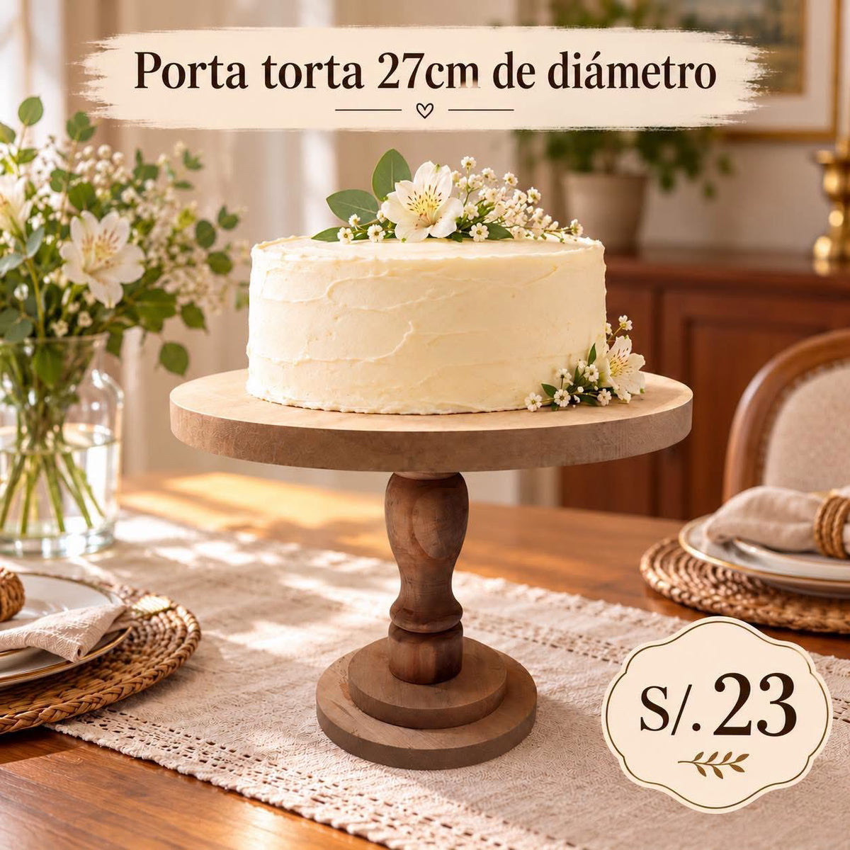 Porta torta 27 cm de diámetro