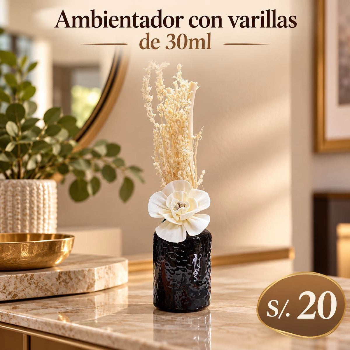 Ambientador con varillas de 30 ml