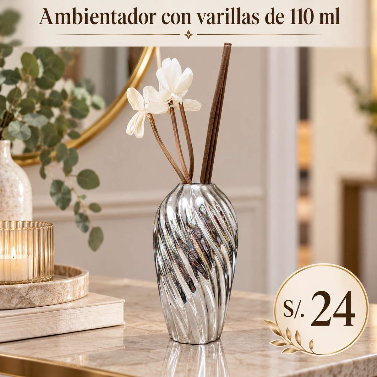 Ambientador con varillas de 110 ml