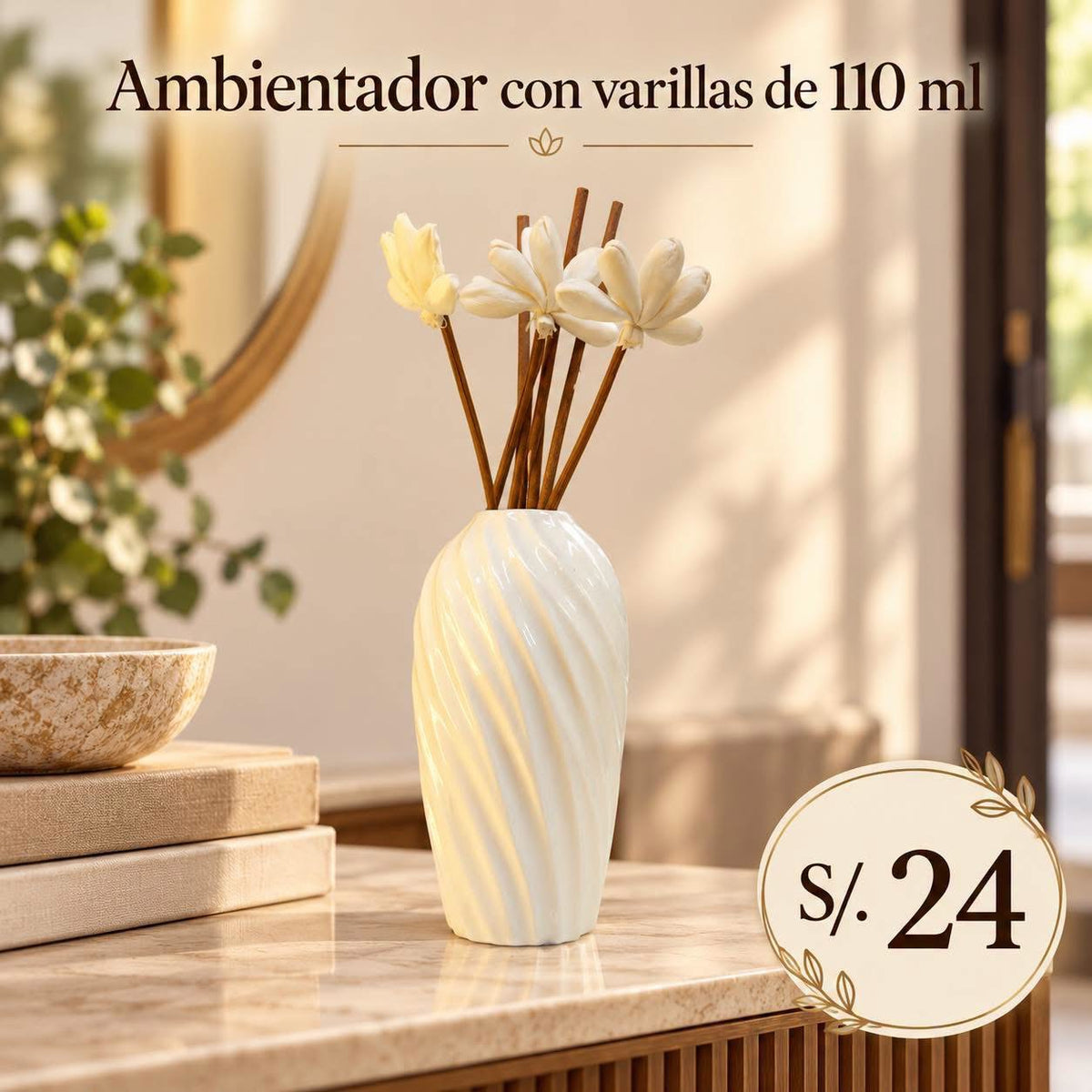 Ambientador con varillas de 110 ml