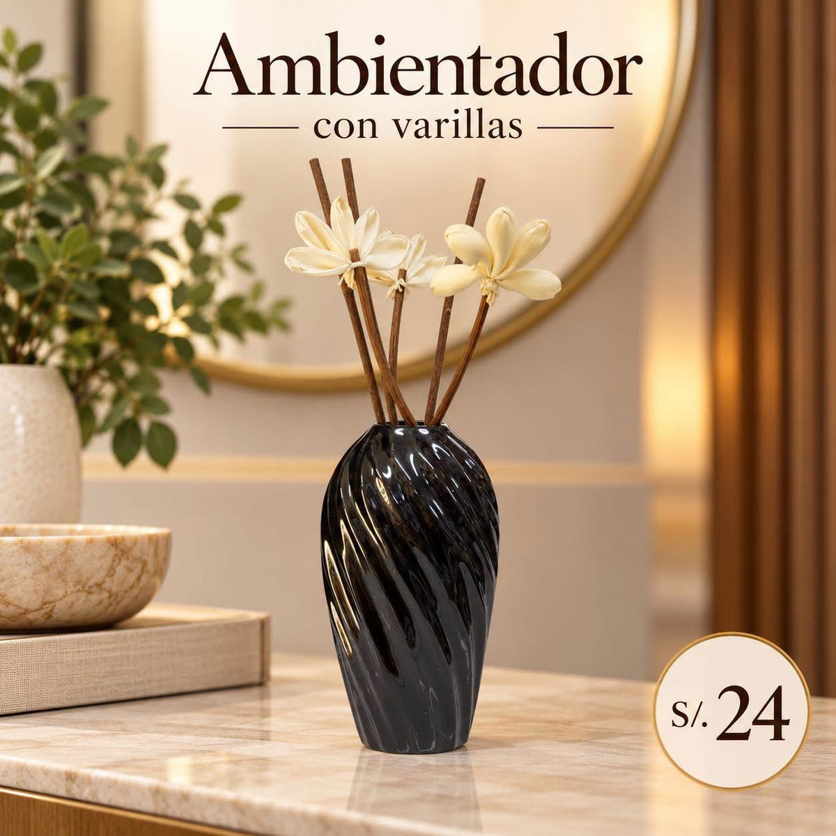 Ambientador con varillas de 110 ml