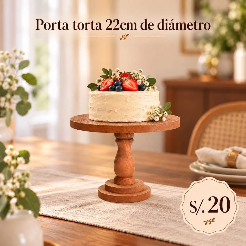 Porta torta de madera