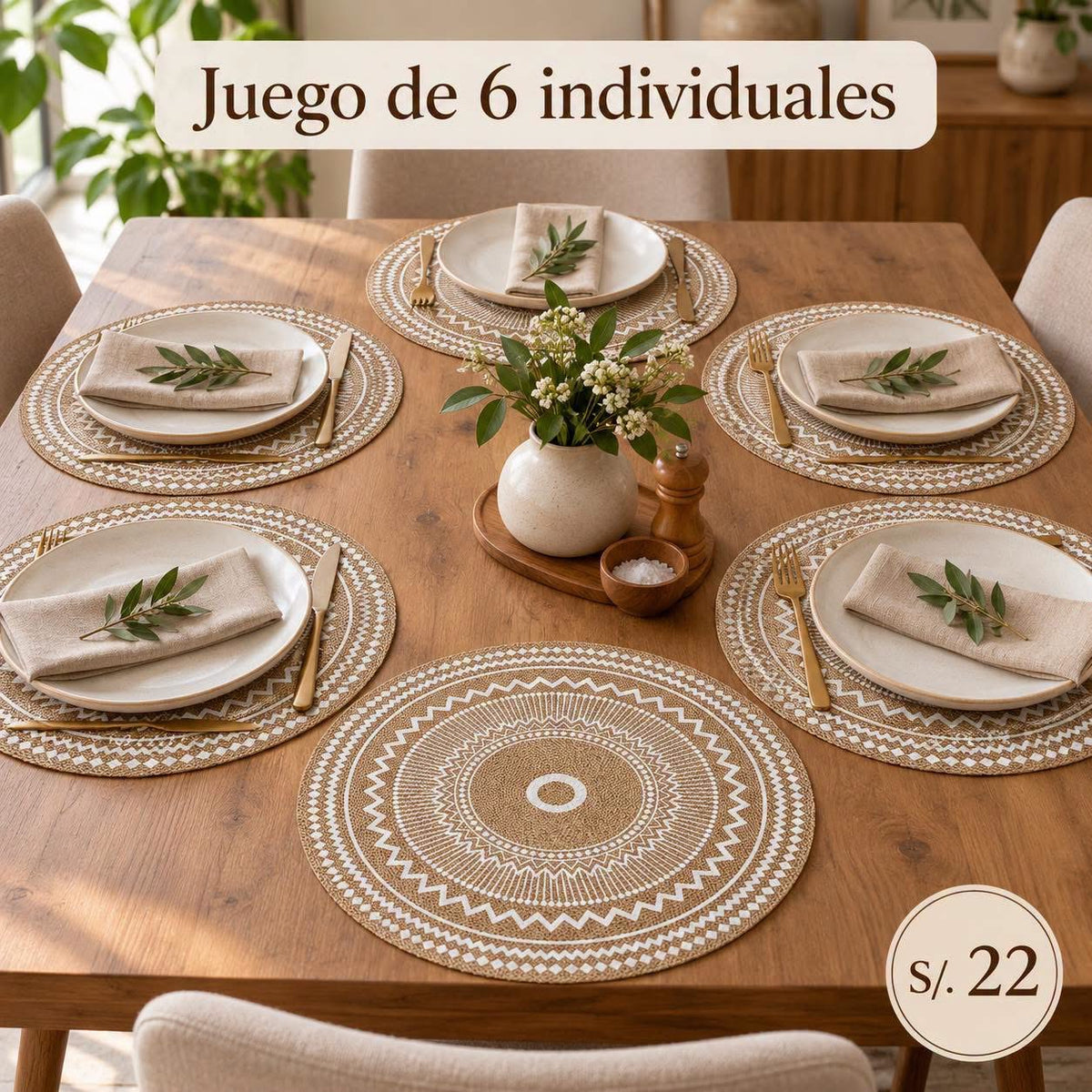 Pack de 6 Individual redondo
