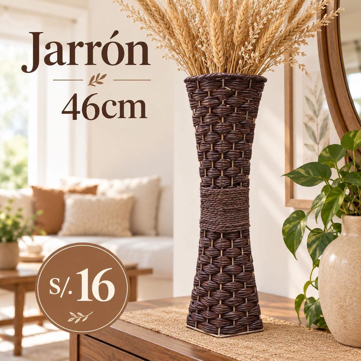Jarrón decorativo de 46 cm