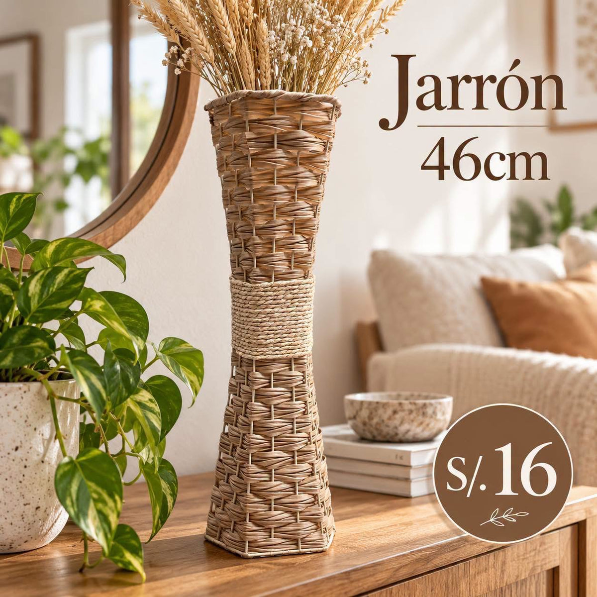 Jarrón decorativo de 46 cm