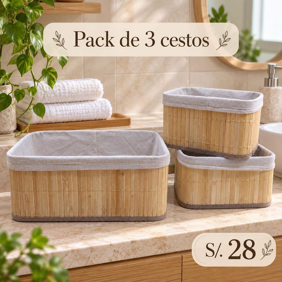 Pack de 3 cestos